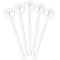 Preppy White Plastic 5.5" Stir Stick - Fan View