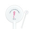 Preppy White Plastic 5.5" Stir Stick - Round - Closeup