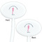 Preppy White Plastic 7" Stir Stick - Double Sided - Oval - Front & Back