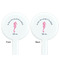 Preppy White Plastic 7" Stir Stick - Double Sided - Round - Front & Back