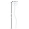 Preppy White Plastic 7" Stir Stick - Oval - Dimensions