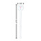 Preppy White Plastic 7" Stir Stick - Round - Dimensions