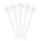 Preppy White Plastic 7" Stir Stick - Round - Fan View