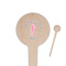 Preppy Wooden 4" Food Pick - Round - Closeup