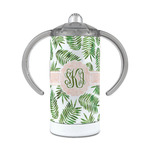 Tropical Leaves 12 oz Stainless Steel Sippy Cup (Personalized)