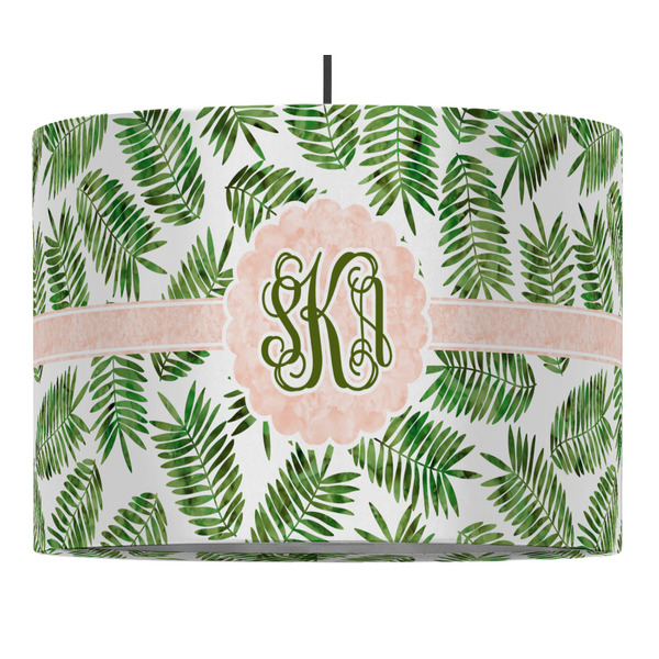 Custom Tropical Leaves Drum Pendant Lamp (Personalized)