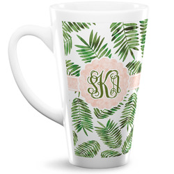 Tropical Leaves 16 Oz Latte Mug (Personalized)
