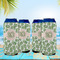 Tropical Leaves 16oz Can Sleeve - Set of 4 - LIFESTYLE