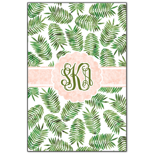 Custom Tropical Leaves Wood Print - 20x30 (Personalized)