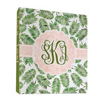 Tropical Leaves 3 Ring Binder - Full Wrap - 1" (Personalized)