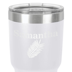 Tropical Leaves 30 oz Stainless Steel Tumbler - White - Double-Sided (Personalized)