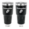 Tropical Leaves 30 oz Stainless Steel Ringneck Tumblers - Black - Double Sided - APPROVAL