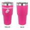 Tropical Leaves 30 oz Stainless Steel Ringneck Tumblers - Pink - Single Sided - APPROVAL