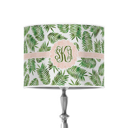 Tropical Leaves 8" Drum Lamp Shade - Poly-film (Personalized)