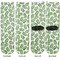 Tropical Leaves Adult Crew Socks - Double Pair - Front and Back - Apvl