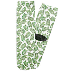 Tropical Leaves Adult Crew Socks