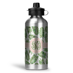 Tropical Leaves Water Bottle - Aluminum - 20 oz (Personalized)