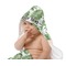 Tropical Leaves Baby Hooded Towel on Child