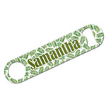 Tropical Leaves Bar Bottle Opener w/ Monogram