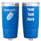 Tropical Leaves Blue Polar Camel Tumbler - 20oz - Double Sided - Approval