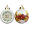 Tropical Leaves Ceramic Christmas Ornament - Poinsettias (APPROVAL)