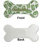 Tropical Leaves Ceramic Flat Ornament - Bone Front & Back Single Print (APPROVAL)