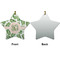 Tropical Leaves Ceramic Flat Ornament - Star Front & Back (APPROVAL)