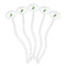 Tropical Leaves Clear Plastic 7" Stir Stick - Oval - Fan