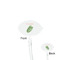 Tropical Leaves Clear Plastic 7" Stir Stick - Oval - Front & Back