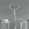 Tropical Leaves Clear Plastic 7" Stir Stick - Oval - Main