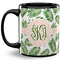 Tropical Leaves Coffee Mug - 11 oz - Full- Black