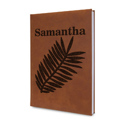 Tropical Leaves Leatherette Journal - Double Sided (Personalized)