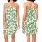 Tropical Leaves Custom Bath Wrap - Front & Back View