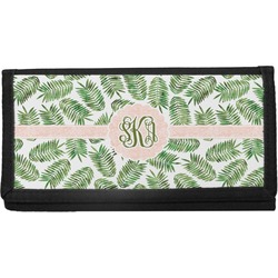 Tropical Leaves Canvas Checkbook Cover (Personalized)