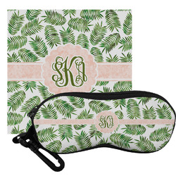 Tropical Leaves Eyeglass Case & Cloth (Personalized)