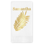 Tropical Leaves Guest Napkins - Foil Stamped (Personalized)