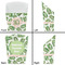 Tropical Leaves French Fry Favor Box - Front & Back View