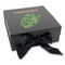 Tropical Leaves Gift Boxes with Magnetic Lid - Black - Front (angle)