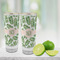 Tropical Leaves Glass Shot Glass - 2 oz - LIFESTYLE