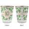 Tropical Leaves Glass Shot Glass - with gold rim - APPROVAL