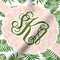 Tropical Leaves Hooded Baby Towel- Detail Close Up