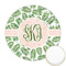 Tropical Leaves Icing Circle - Medium - Front