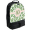 Tropical Leaves Large Backpack - Black - Angled View