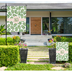 Tropical Leaves Large Garden Flag - Double Sided (Personalized)