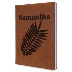 Tropical Leaves Leather Sketchbook - Large - Double Sided (Personalized)