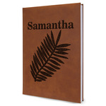 Tropical Leaves Leather Sketchbook - Large - Single Sided (Personalized)