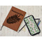 Tropical Leaves Leather Sketchbook - Small - Double Sided - In Context