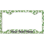 Tropical Leaves License Plate Frame - Style C (Personalized)