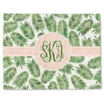 Tropical Leaves Single-Sided Linen Placemat - Single w/ Monogram