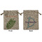 Tropical Leaves Medium Burlap Gift Bag - Front and Back